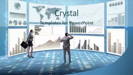  Presentation with finance - Cool new PPT theme with visualisasi - concept of business charts backdrop and a  colored foreground