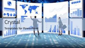  Presentation with courier business finance analysis - Colorful PPT theme enhanced with visualisasi - concept of business charts backdrop and a  colored foreground