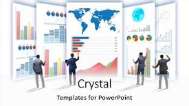  Presentation with finance - Amazing presentation theme having visualisasi - concept of business charts backdrop and a  colored foreground