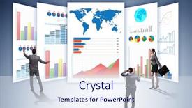  Presentation with finance - Beautiful presentation featuring visualisasi - concept of business charts backdrop and a  colored foreground