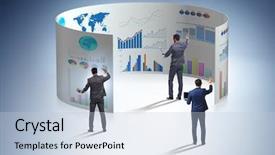  Presentation with finance - Presentation having visualisasi - concept of business charts background and a  colored foreground