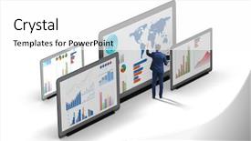  Presentation with abstract chart business - Cool new slides with visualisasi - concept of business charts backdrop and a  colored foreground