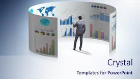  Presentation with finance - Amazing PPT layouts having visualisasi - concept of business charts backdrop and a  colored foreground
