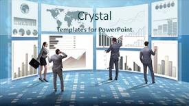  Presentation with finance - Beautiful theme featuring visualisasi - concept of business charts backdrop and a sky blue colored foreground