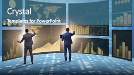  Presentation with courier business finance analysis - Theme having visualisasi - concept of business charts background and a  colored foreground