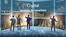  Presentation with finance - Presentation theme having visualisasi - concept of business charts background and a  colored foreground