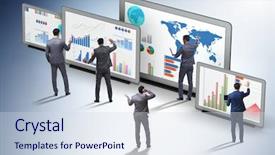  Presentation with spreadsheet data and business charts - PPT layouts consisting of visualisasi - concept of business charts background and a  colored foreground