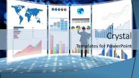  Presentation with abstract chart business - Colorful PPT layouts enhanced with visualisasi - concept of business charts backdrop and a light blue colored foreground