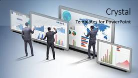  Presentation with finance - Audience pleasing theme consisting of visualisasi - concept of business charts backdrop and a  colored foreground