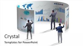  Presentation with abstract chart business - Beautiful presentation design featuring visualisasi - concept of business charts backdrop and a  colored foreground