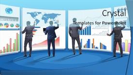  Presentation with abstract chart business - Beautiful presentation theme featuring visualisasi - concept of business charts backdrop and a  colored foreground