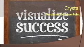  Presentation with slate - Audience pleasing PPT theme consisting of visualize-success-advice-white-chalk backdrop and a tawny brown colored foreground
