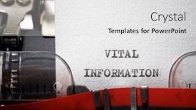  Presentation with information - PPT theme with vital-information-text-written background and a white colored foreground