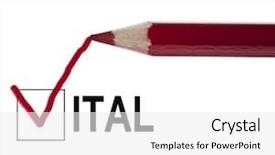  Presentation with red - Colorful PPT layouts enhanced with vital message and red pencil backdrop and a white colored foreground