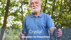  Presentation with walking nordic - Theme featuring vital-senior-in-nordic-walking background and a teal colored foreground