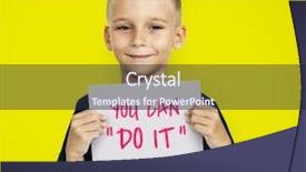  Presentation with patient monitor - Beautiful PPT theme featuring black dog in the park backdrop and a mint green colored foreground.