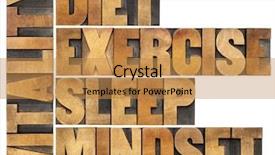  Presentation with mindset - Slide set with vital signs - diet sleep exercise and mindset background and a gold colored foreground