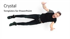  Presentation with drosophila melanogaster a fruit fly - Colorful PPT theme enhanced with vital signs - man fly showing ok sign backdrop and a white colored foreground