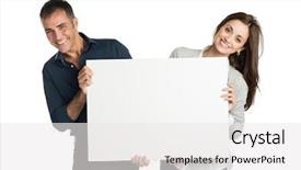  Presentation with camera - PPT theme enhanced with vital signs - mature couple looking at camera background and a white colored foreground