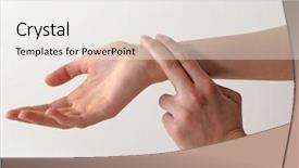  Presentation with medical procedure - Cool new slide deck with primary colored paint blobs mixed backdrop and a tawny brown colored foreground.