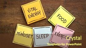  Presentation with mindset - PPT layouts with vitality - vital energy concept - food background and a tawny brown colored foreground