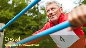  Presentation with trim - Amazing slide set having vitality - vital senior man doing backdrop and a tawny brown colored foreground