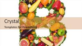  Presentation with alphabet - Audience pleasing presentation consisting of vitamin b - alphabet of health - b backdrop and a gold colored foreground