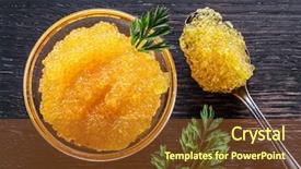  Presentation with caviar - Presentation enhanced with vitamin b - pike caviar or roe background and a tawny brown colored foreground