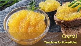  Presentation with caviar - Audience pleasing slide set consisting of vitamin b - pike caviar or roe backdrop and a tawny brown colored foreground