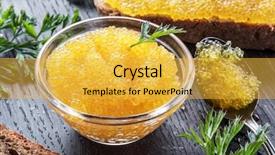  Presentation with vitamin - Colorful presentation enhanced with vitamin b - pike caviar or roe backdrop and a yellow colored foreground