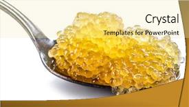  Presentation with vitamin - Audience pleasing PPT theme consisting of vitamin b - pike caviar or roe backdrop and a blonde colored foreground