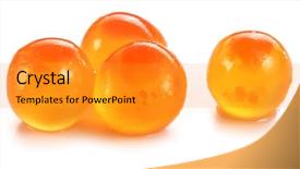  Presentation with vitamin - Slide set featuring vitamin b - several salmon caviar on white background and a gold colored foreground