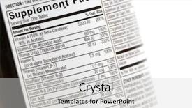  Presentation with supplement - Colorful theme enhanced with vitamin b - supplement facts backdrop and a light gray colored foreground