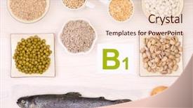  Presentation with foods - Amazing slide deck having vitamin b1 containing foods backdrop and a lemonade colored foreground