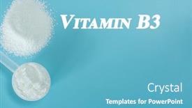  Presentation with supplements - Presentation design having vitamin-b3-niacin-nootropics background and a teal colored foreground