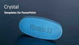 Presentation with vitamin - Slide deck having vitamin-b3-pills-niacin-vitamin background and a ocean colored foreground