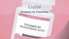  Presentation with skin health - PPT theme with vitamin-b5-pantothenic-acid-important background and a sky blue colored foreground