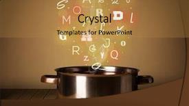  Presentation with arabic letters calligraphy - PPT theme having vitamin c iron - colorful letters coming background and a  colored foreground