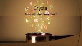  Presentation with serial killer colorful 3d - PPT theme with vitamin c iron - colorful letters coming background and a  colored foreground