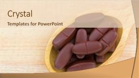  Presentation with zinc - Audience pleasing PPT theme consisting of tablets of vitamin b complex backdrop and a lemonade colored foreground