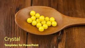  Presentation with vitamin - Cool new PPT theme with vitamin-c-pills-on-wood backdrop and a tawny brown colored foreground