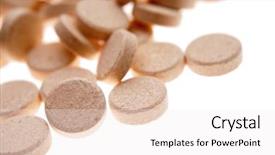  Presentation with vitamin - PPT theme enhanced with vitamin c tablets on white background background and a white colored foreground