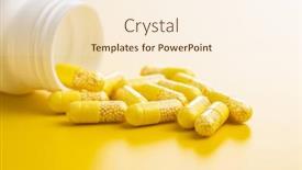  Presentation with vitamin - Amazing slides having vitamin-capsules-vitamin-c-pills backdrop and a cream colored foreground
