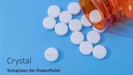  Presentation with body building - PPT theme with vitamin-d-pills-vitamin-d background and a light blue colored foreground