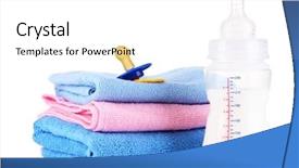  Presentation with milk in bottle - Audience pleasing slide set consisting of vitamin formula - bottle for milk with towels backdrop and a  colored foreground