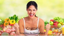  Presentation with happy young student girl holding - PPT theme having vitamin free - happy dieting girl background and a coral colored foreground