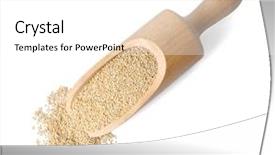  Presentation with quinoa - Amazing slide deck having vitamin free - scoop with raw quinoa grains backdrop and a white colored foreground