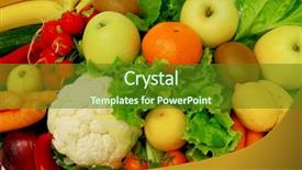  Presentation with miner - Beautiful slide set featuring tomato leaf miner - vegetables and fruits backdrop and a gold colored foreground