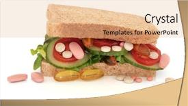  Presentation with supplement - Colorful presentation theme enhanced with man with finger point up backdrop and a light blue colored foreground