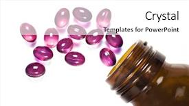  Presentation with pill bottle - Cool new presentation with vitamin pills - pill and pill bottle backdrop and a white colored foreground
